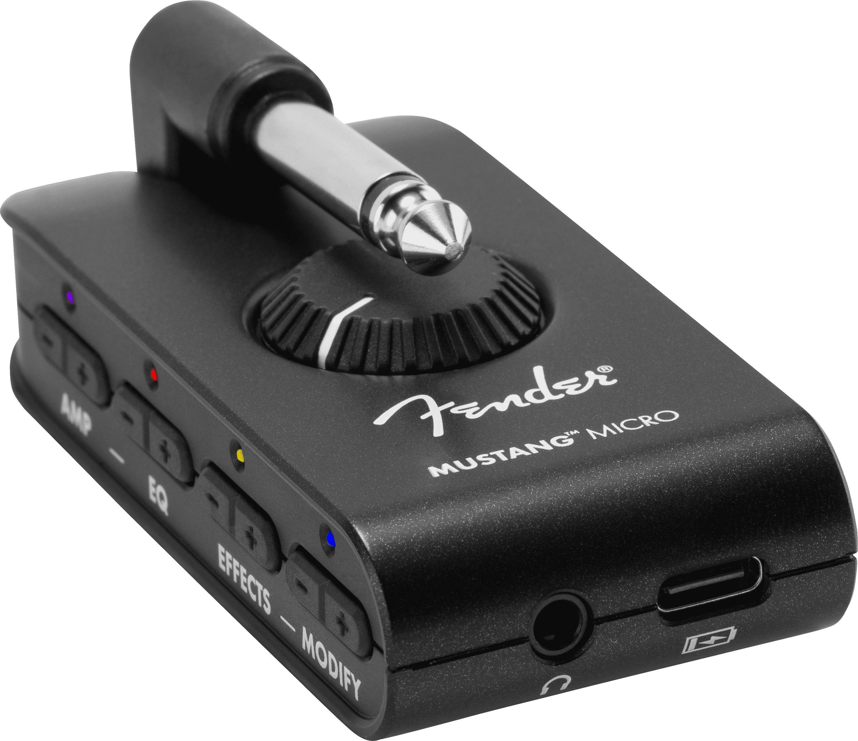 Fender Mustang Micro Personal Headphone Guitar Amplifier with Bluetooth 5