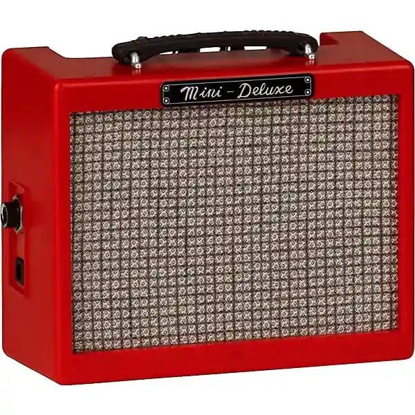 Fender Mini Deluxe Portable Guitar Amplifier, Red, 1-Watt 2