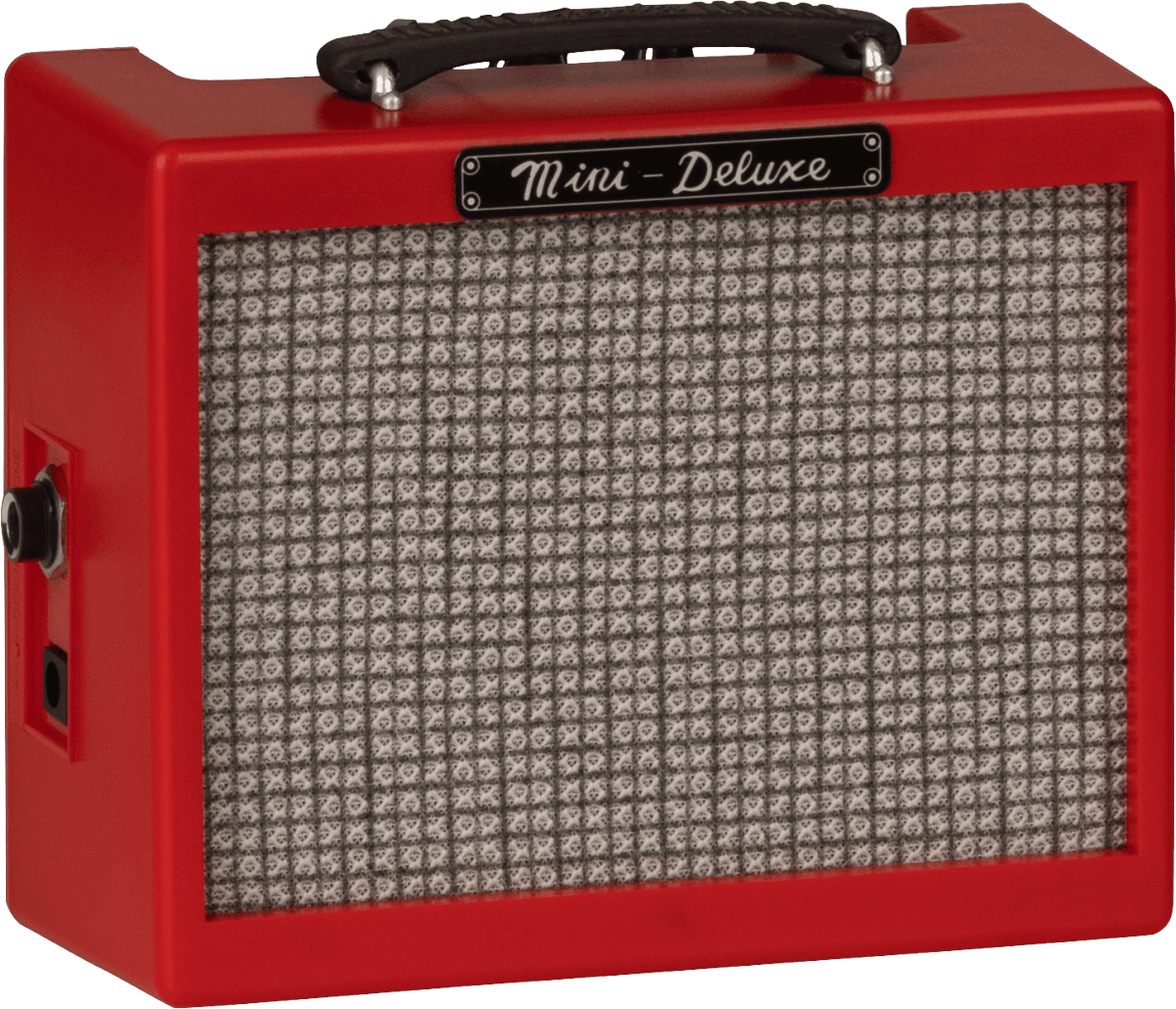 Fender Mini Deluxe Portable Guitar Amplifier, Red, 1-Watt 4