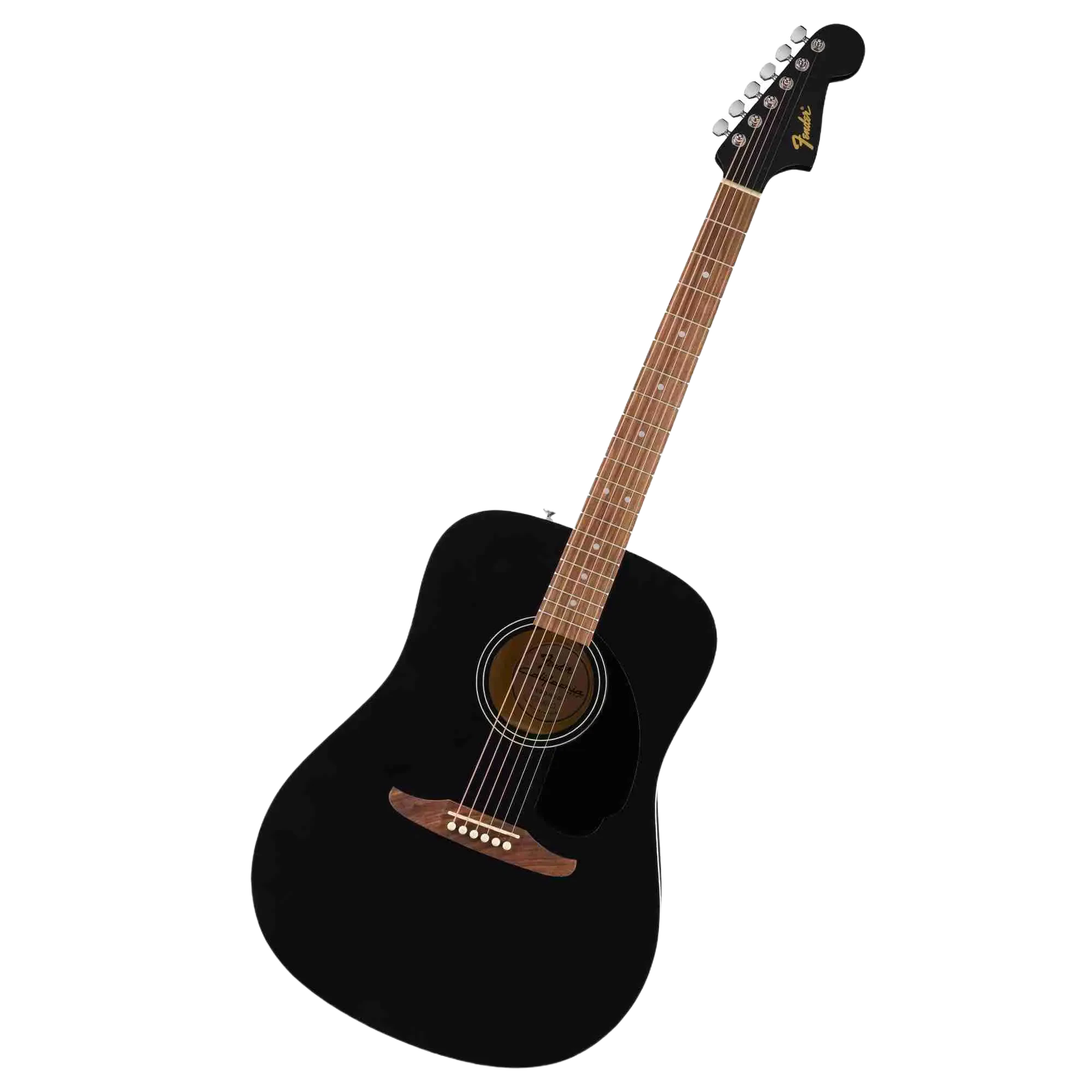 Fender California Debut Redondo جيتار أكوستيك بستة أوتار، أسود ساتان