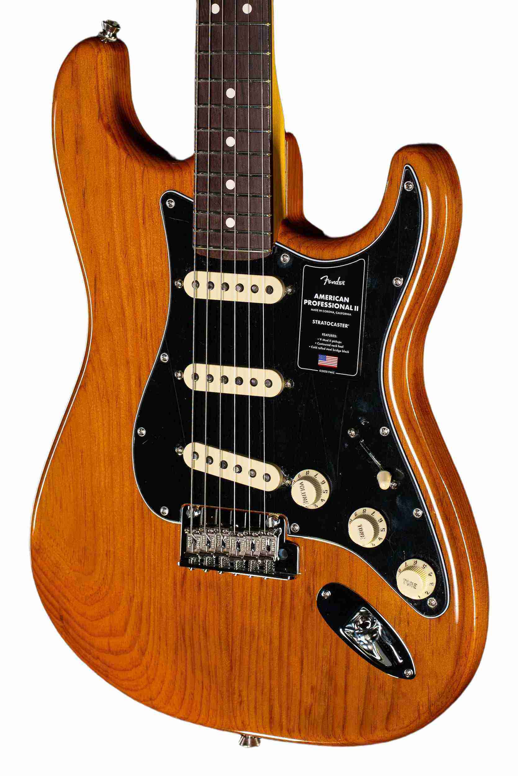 Fender American Professional II Stratocaster Electric Guitar, Roasted Pine with Rosewood Fingerboard 3