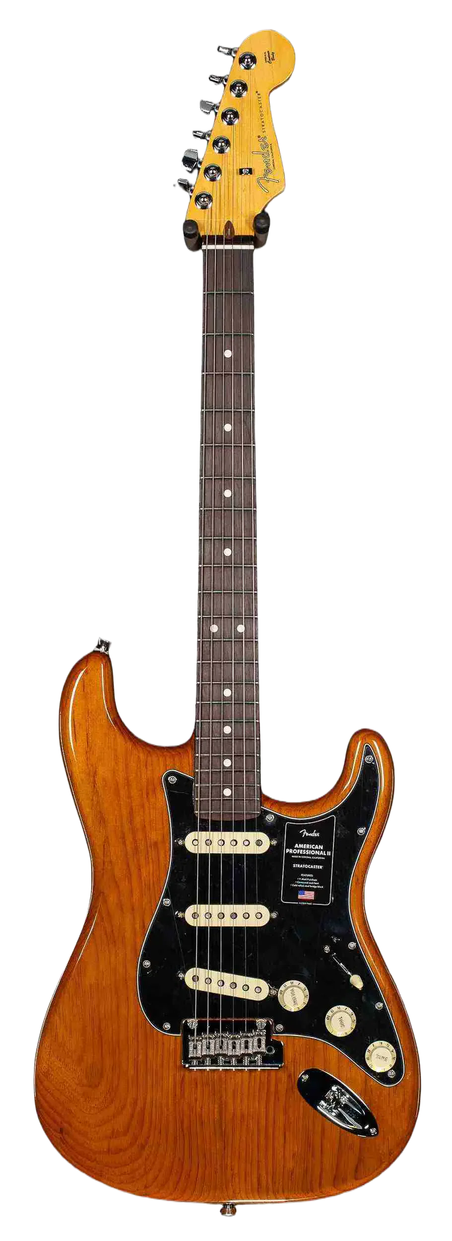 جيتار كهربائي من نوع Fender American Professional II Stratocaster، مصنوع من خشب الصنوبر المحمص مع لوحة أصابع من خشب الورد