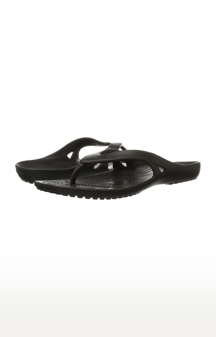 Crocs | Women's Black Solid Slippers 3