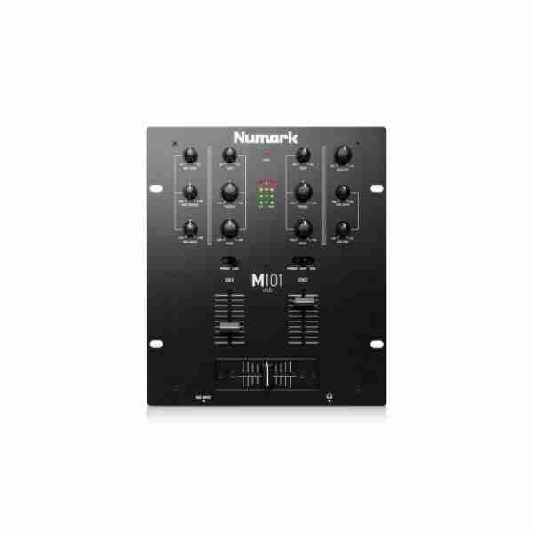 مكسر سكراتش DJ ثنائي القنوات Numark M-101 USB مع واجهة صوت USB 3