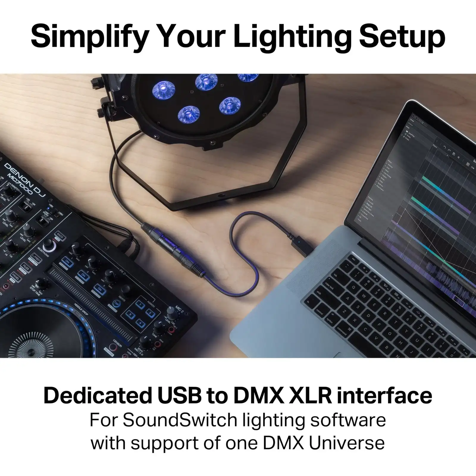 SoundSwitch Micro DMX Interface | Compact USB to DMX Controller for DJ Lighting 3
