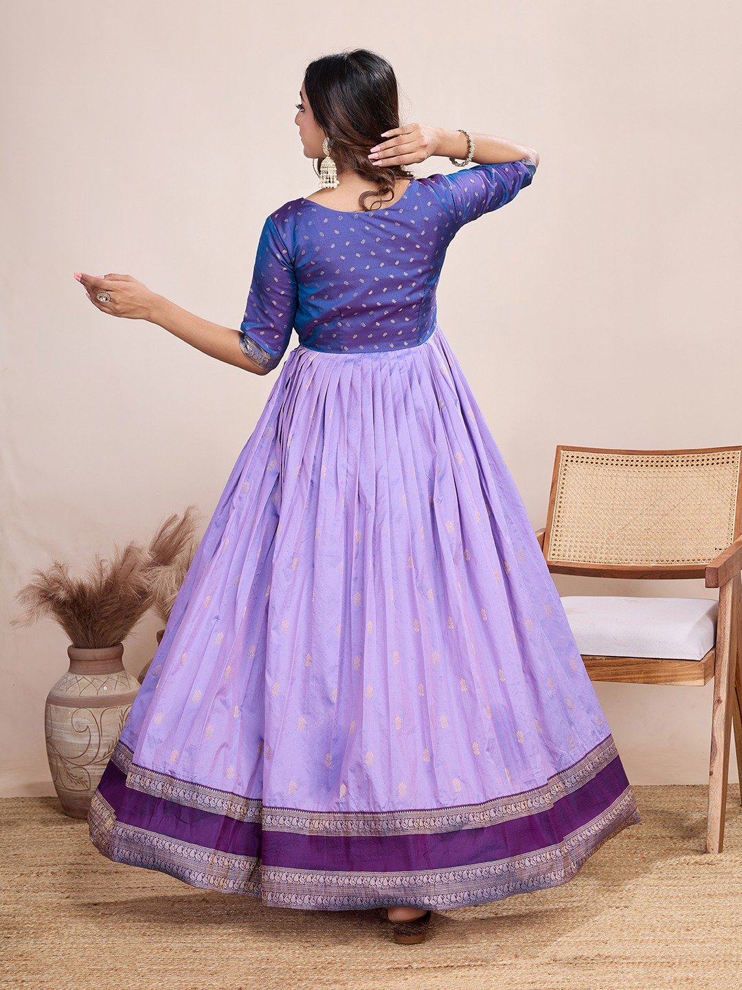 lavender ethnic wear