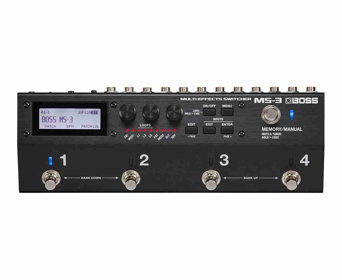 دواسة مبدّل تأثيرات متعددة Boss MS-3 للجيتار والباص 4