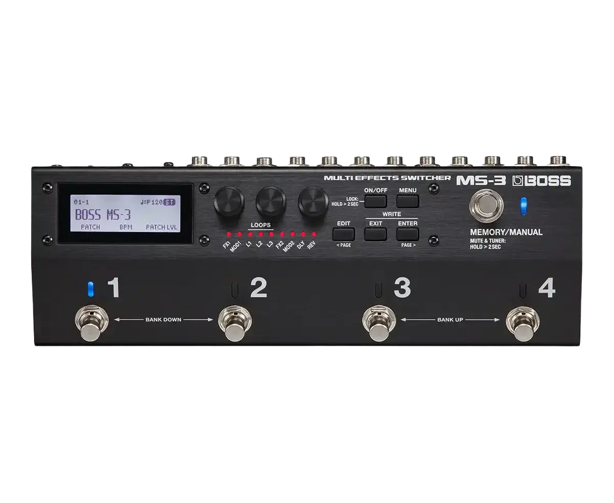 دواسة مبدّل تأثيرات متعددة Boss MS-3 للجيتار والباص