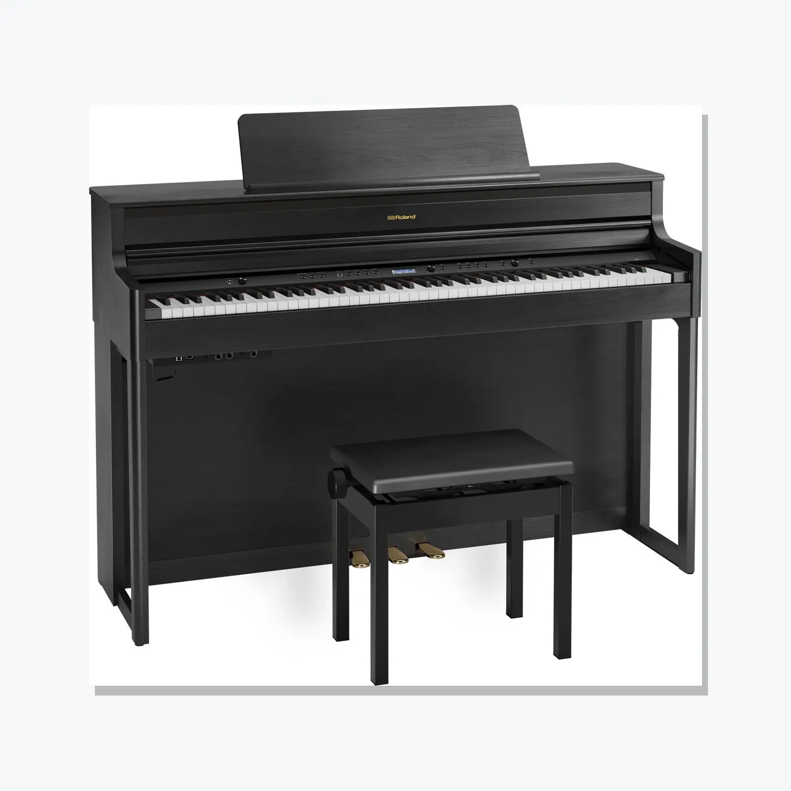 Roland HP704 88-Key Digital Piano with SuperNATURAL Sound Engine, Charcoal Black 2