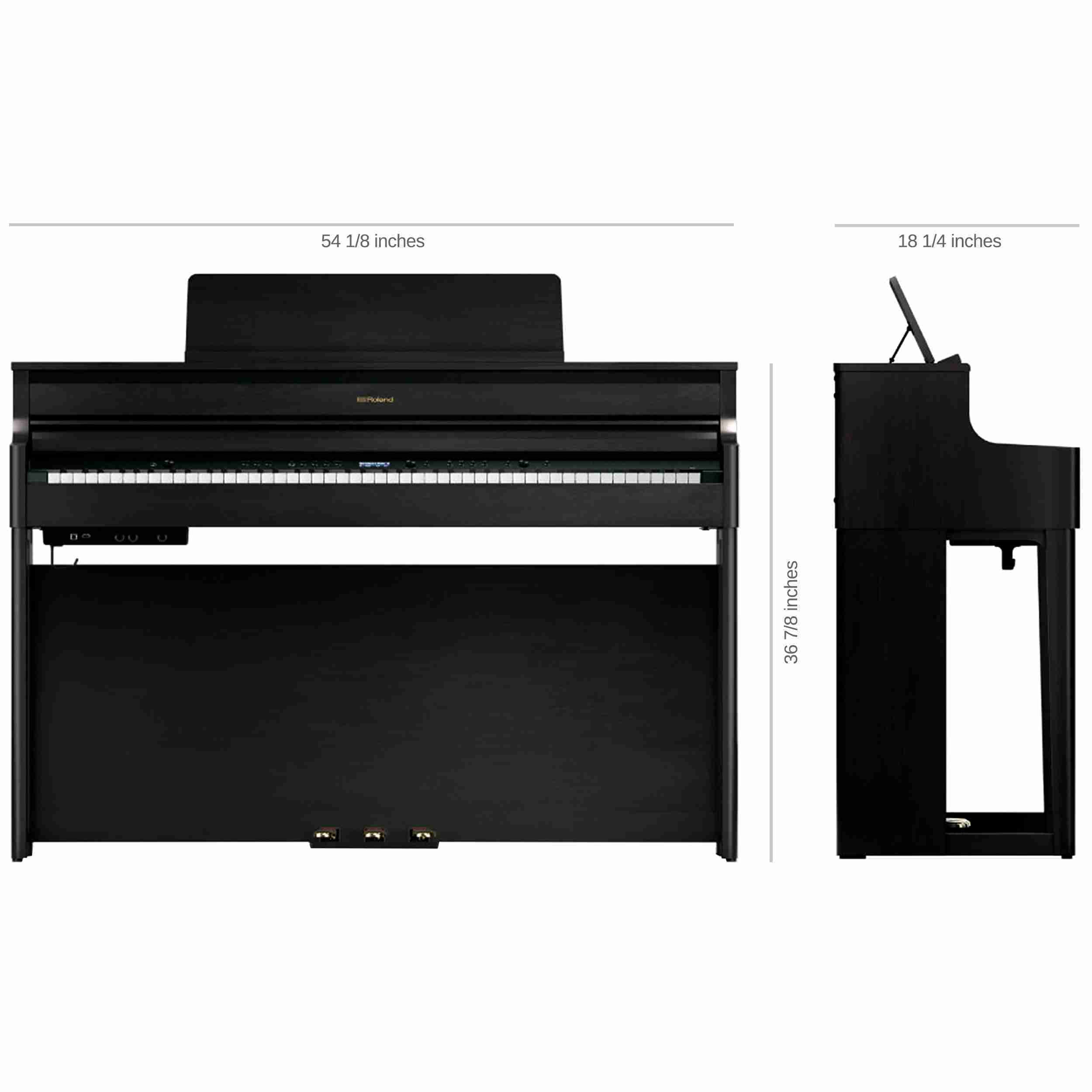 Roland HP704 88-Key Digital Piano with PHA-50 Keyboard, Dark Rosewood 3