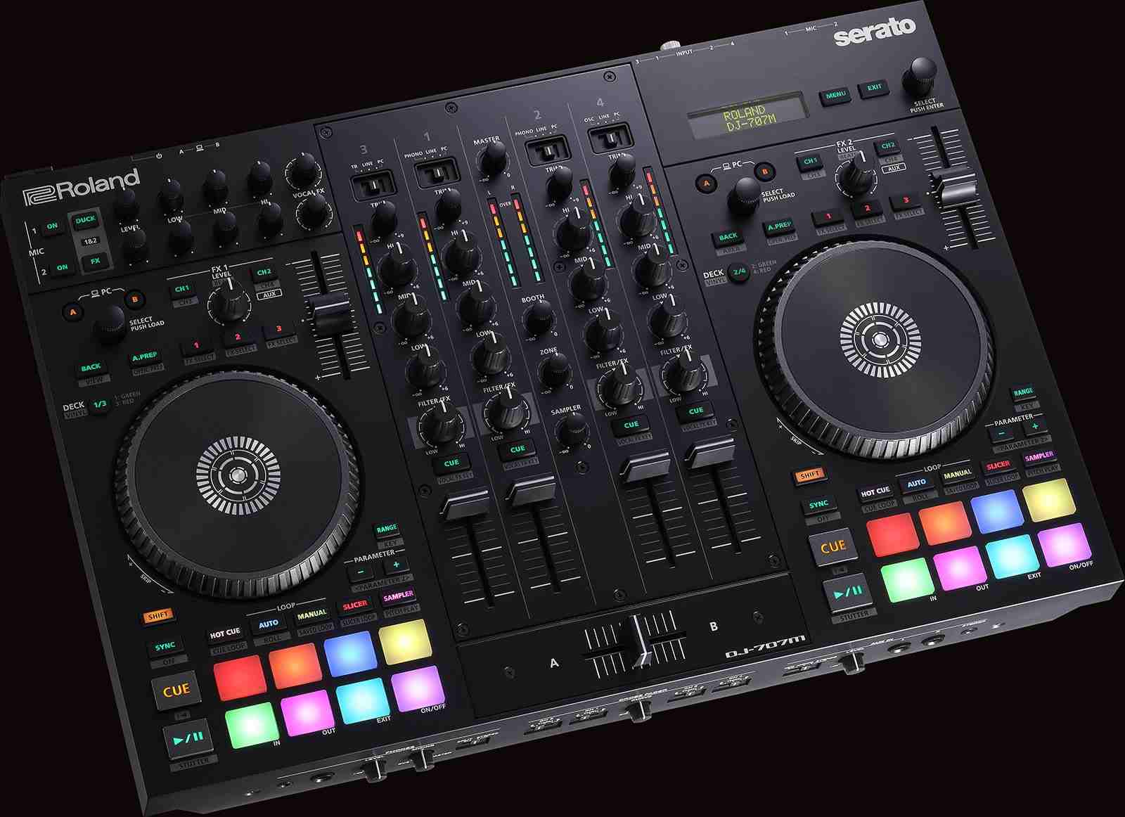 Roland DJ-707M وحدة تحكم Serato DJ Pro بأربع قنوات 3