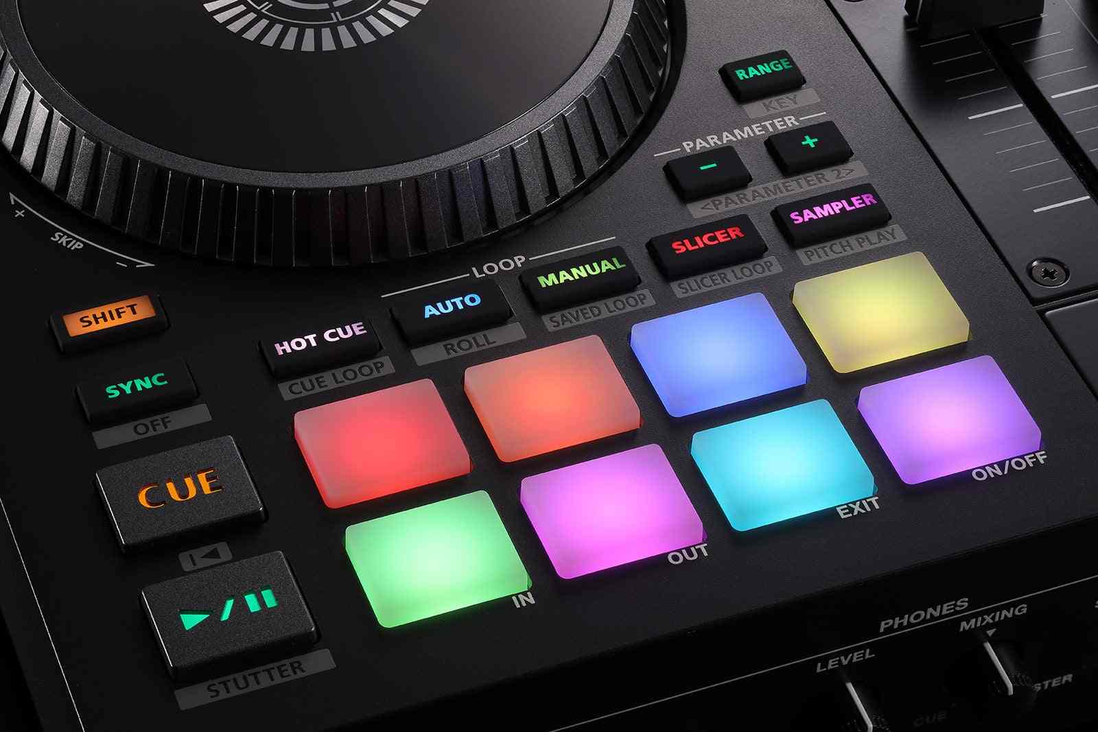 Roland DJ-707M وحدة تحكم Serato DJ Pro بأربع قنوات 7
