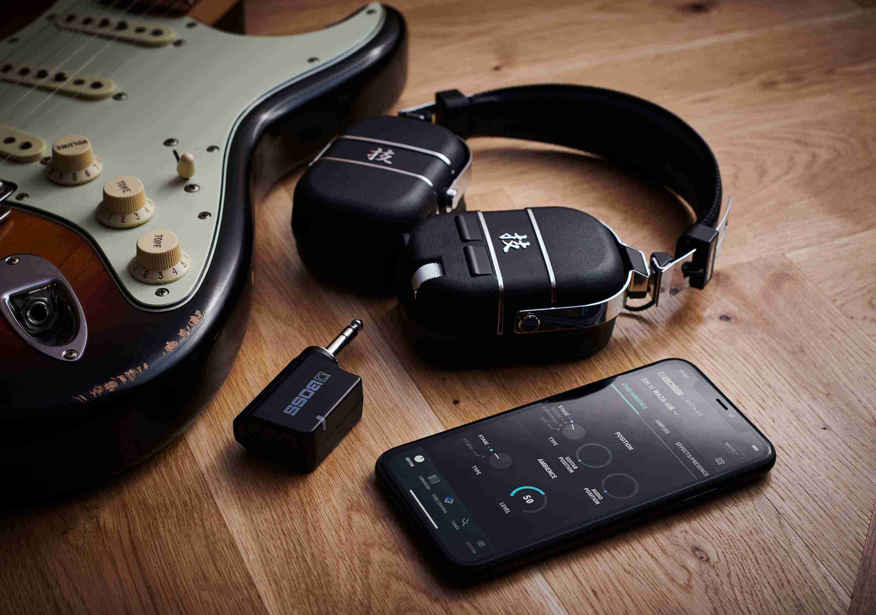 Boss Waza-Air Wireless Guitar Amp Headphone System with 3D Spatial Audio 10