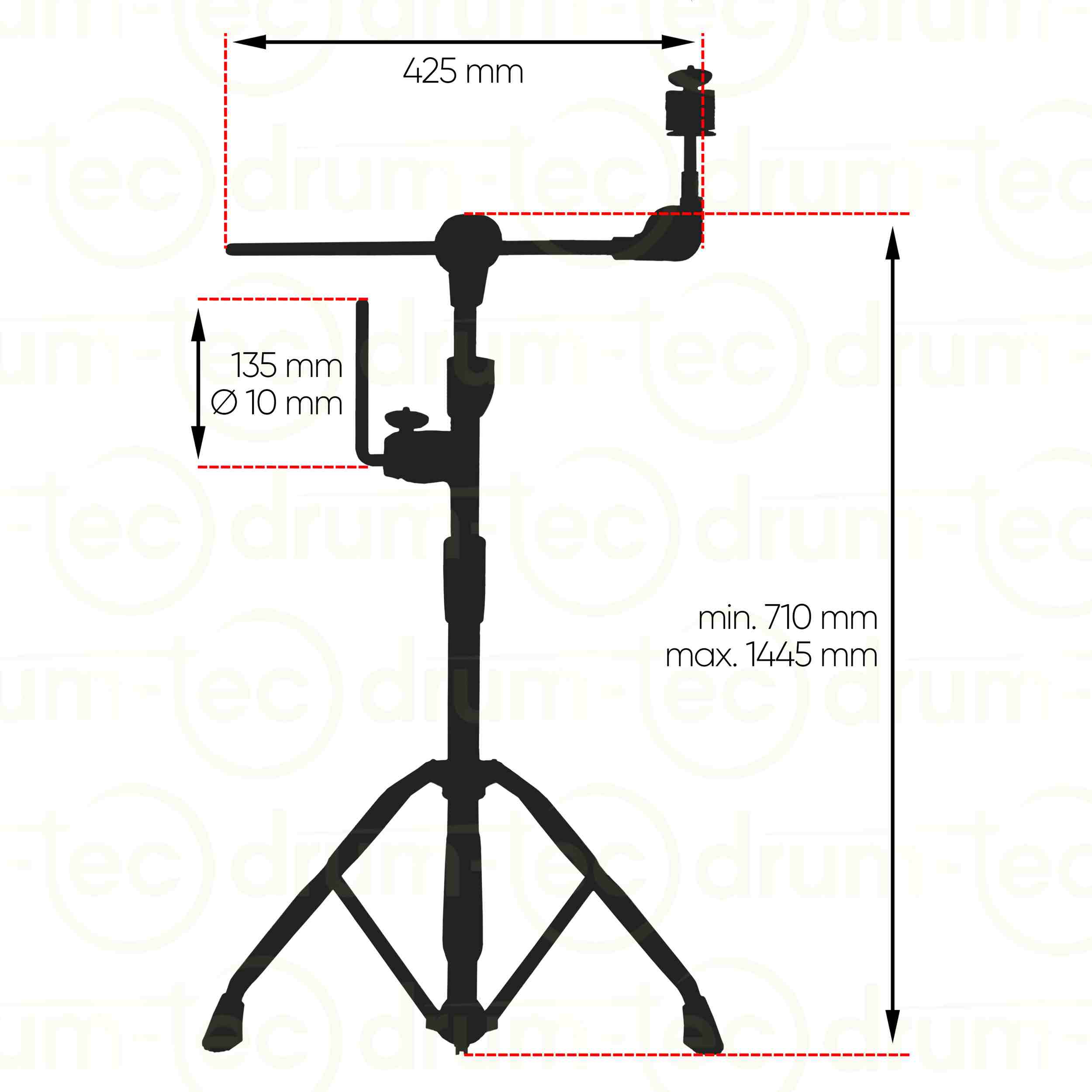 Roland DCS-10 Combination Cymbal and Tom Drum Stand 10
