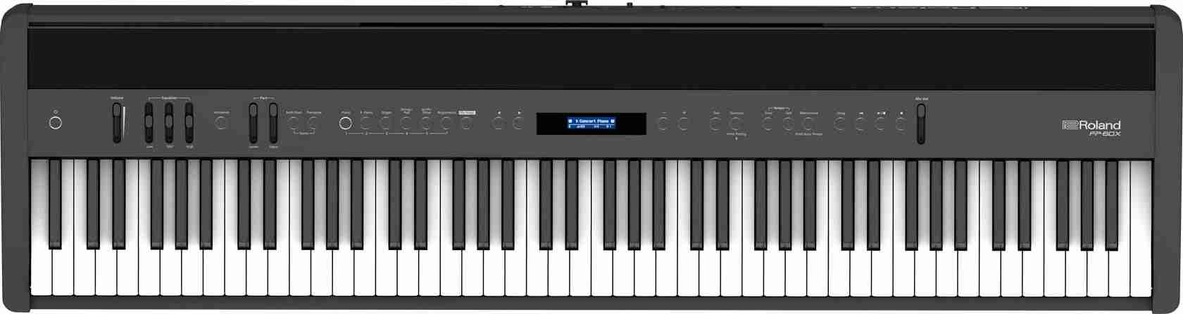 بيانو رقمي Roland FP-60X بـ 88 مفتاحاً مع محرك SuperNATURAL، أسود 6