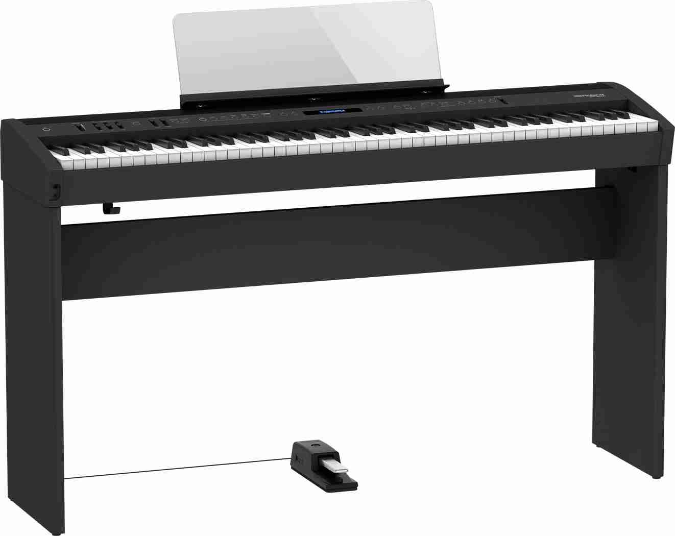 بيانو رقمي Roland FP-60X بـ 88 مفتاحاً مع محرك SuperNATURAL، أسود 2