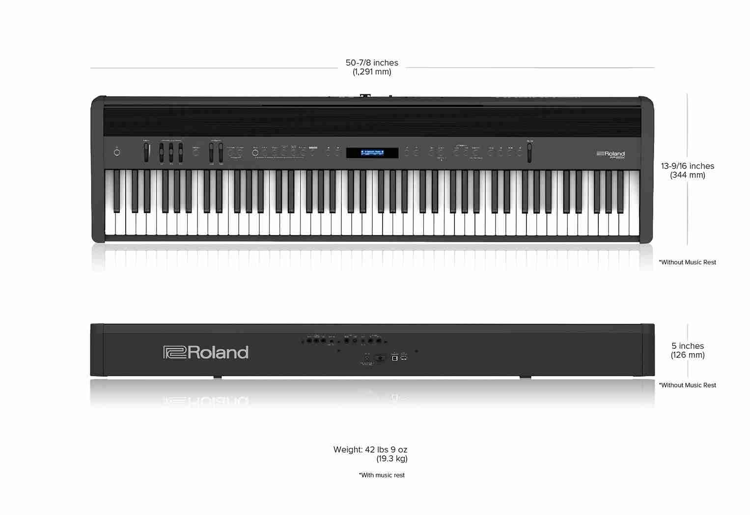 بيانو رقمي Roland FP-60X بـ 88 مفتاحاً مع محرك SuperNATURAL، أسود 9