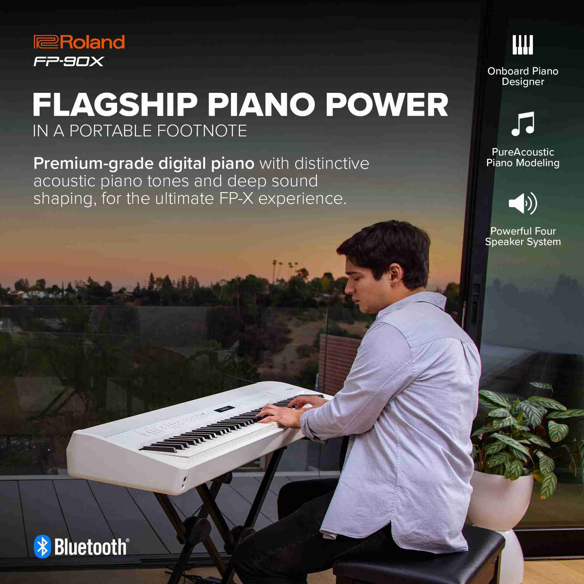 Roland FP-90X 88-Key Digital Piano in White 2