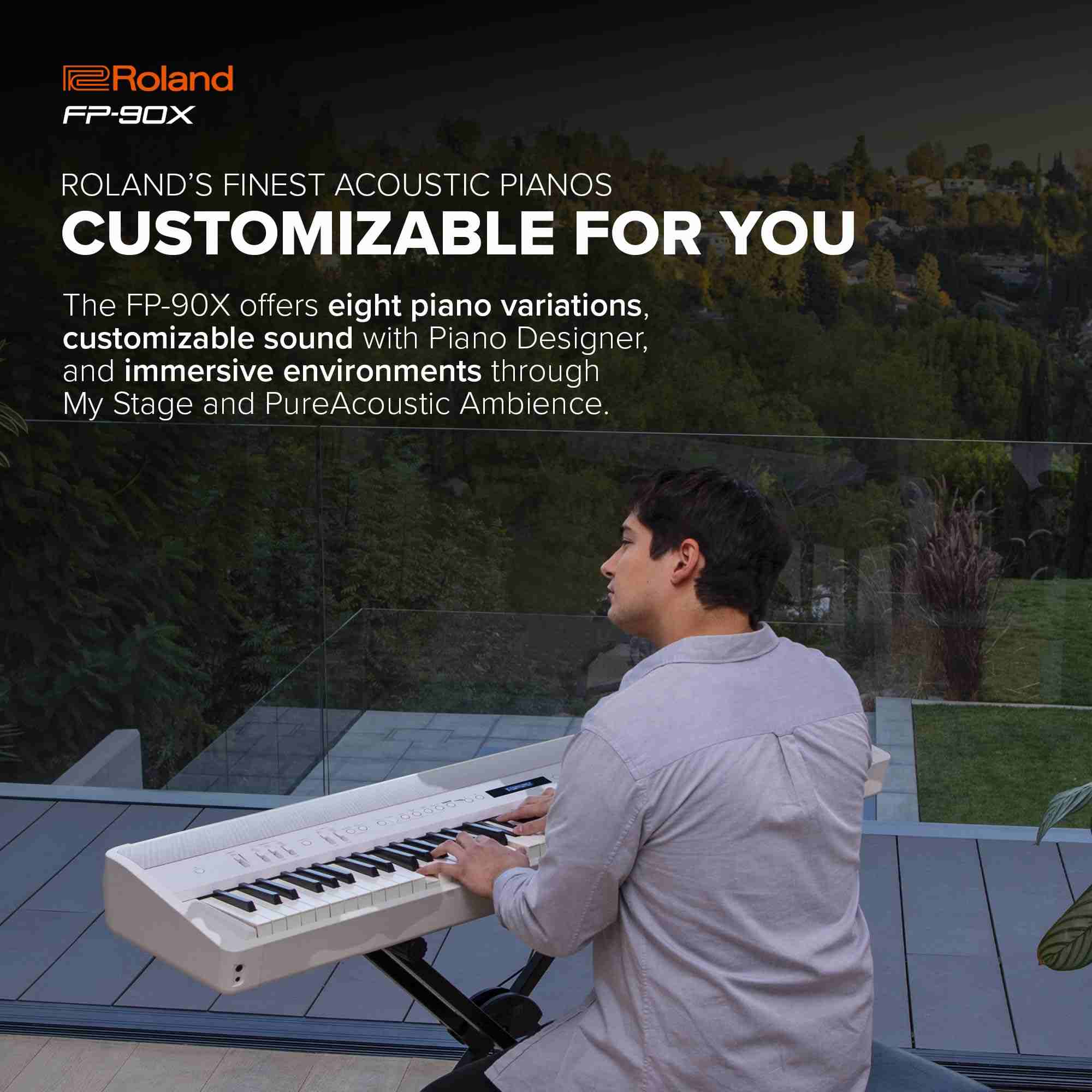 Roland FP-90X 88-Key Digital Piano in White 3