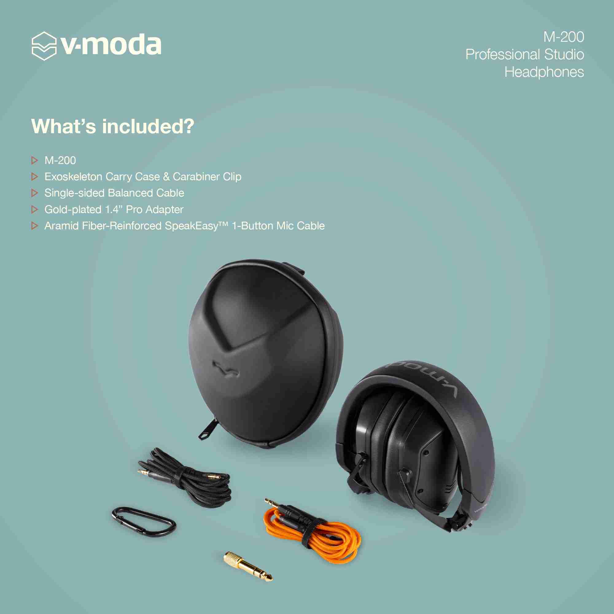 V-MODA M-200 Closed-Back Studio Monitor Headphones, Black 6