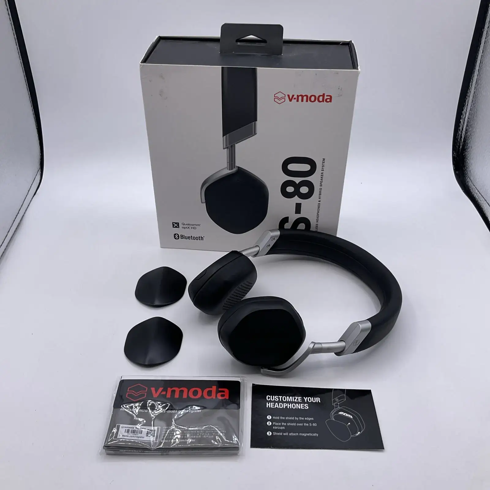 سماعات رأس لاسلكية Bluetooth على الأذن Roland V-Moda S-80، أسود 2
