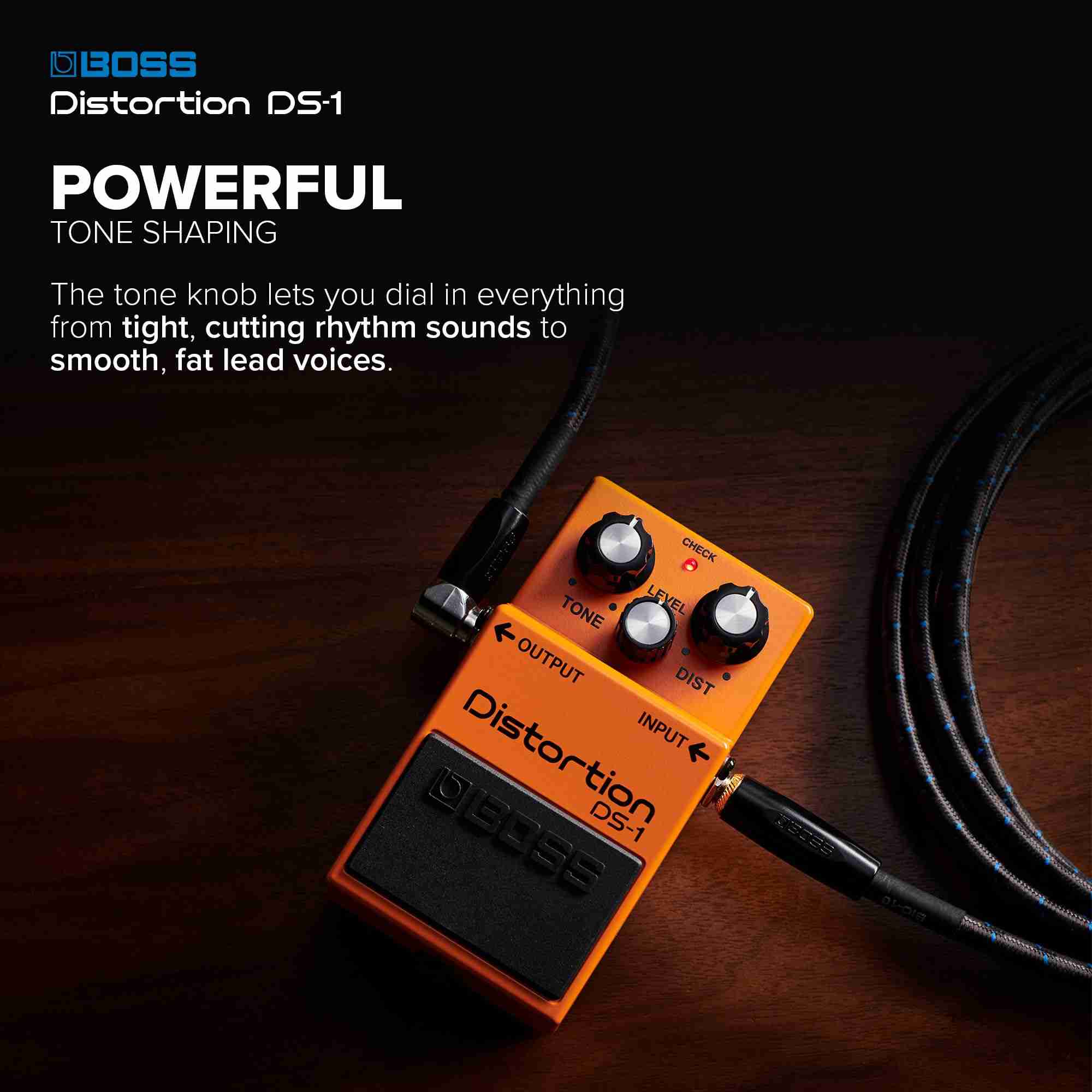 دواسة مؤثرات التشويش للغيتار BOSS DS-1، برتقالي 5