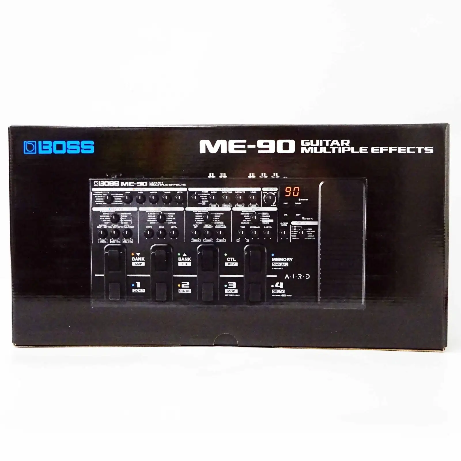 BOSS ME-90 Guitar Multi-Effects Processor Pedal with AIRD Amp Models 4