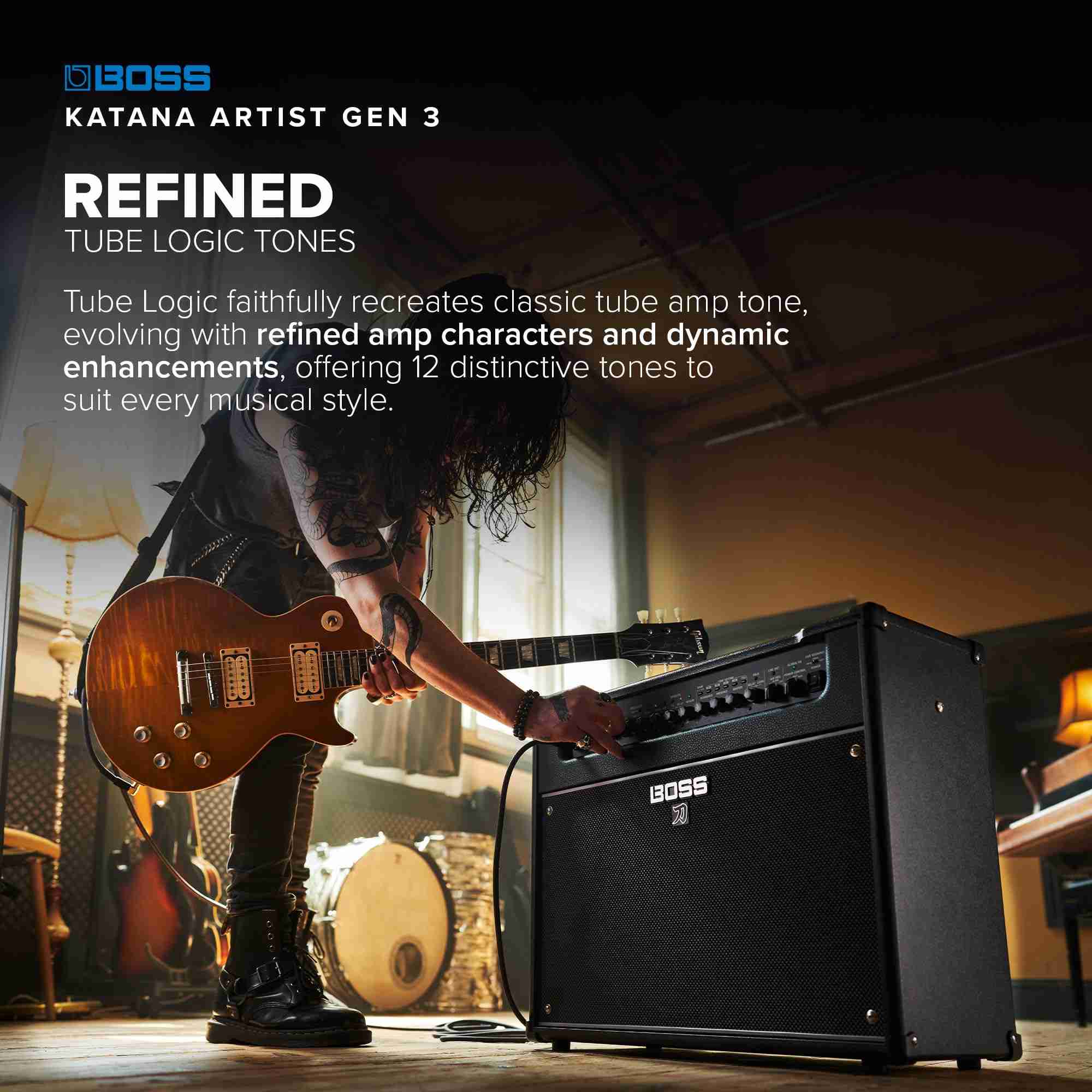 BOSS Katana Artist Gen 3 100-Watt 1x12 Guitar Combo Amplifier 3