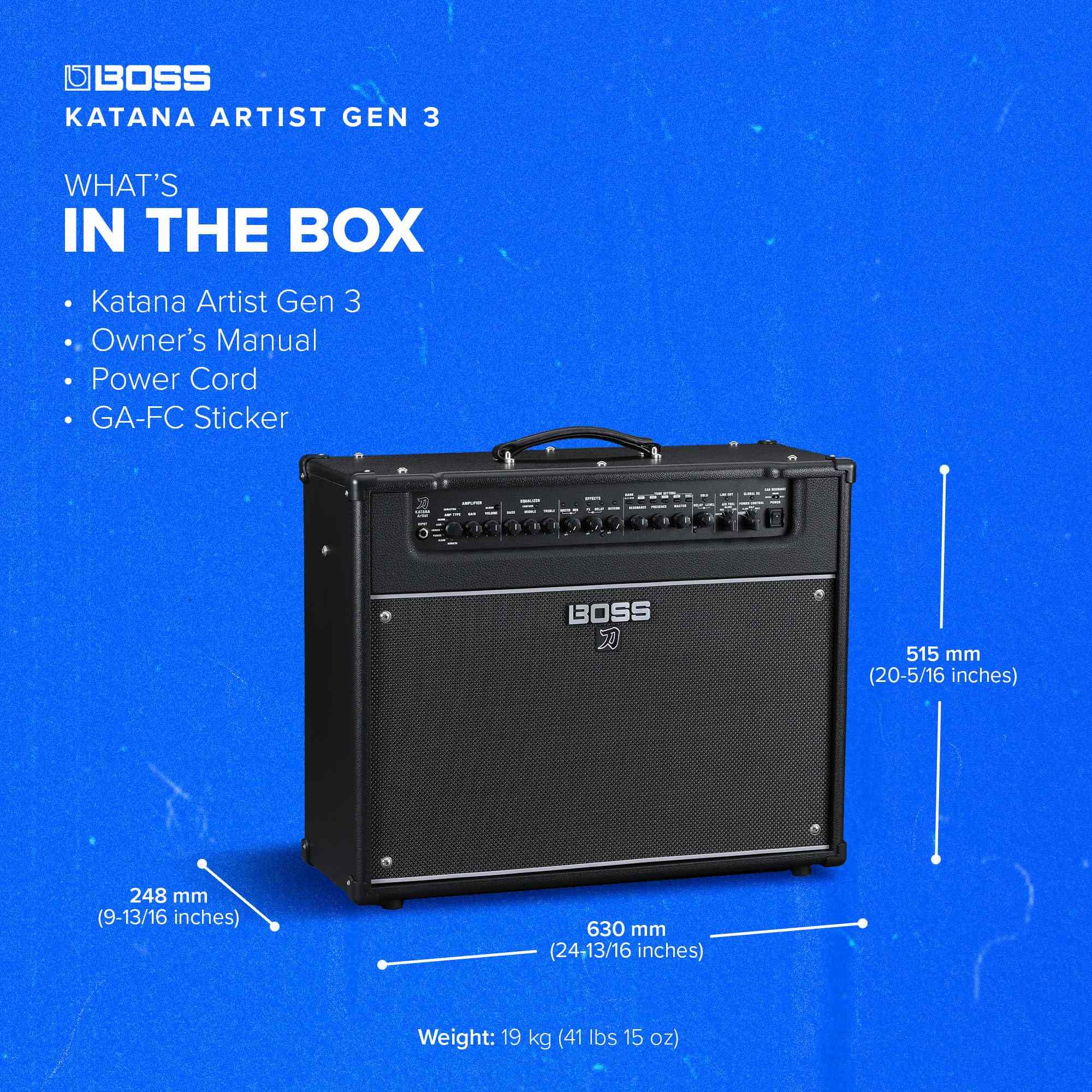 BOSS Katana Artist Gen 3 100-Watt 1x12 Guitar Combo Amplifier 7