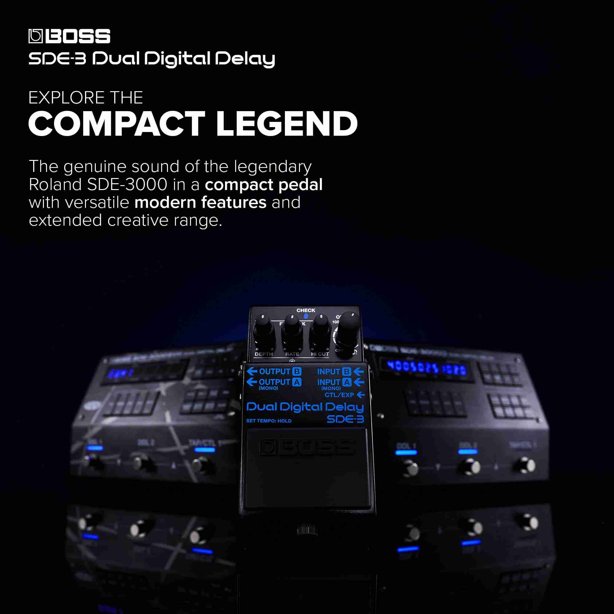 دواسة تأثيرات غيتار BOSS SDE-3 بتأخير رقمي مزدوج 8