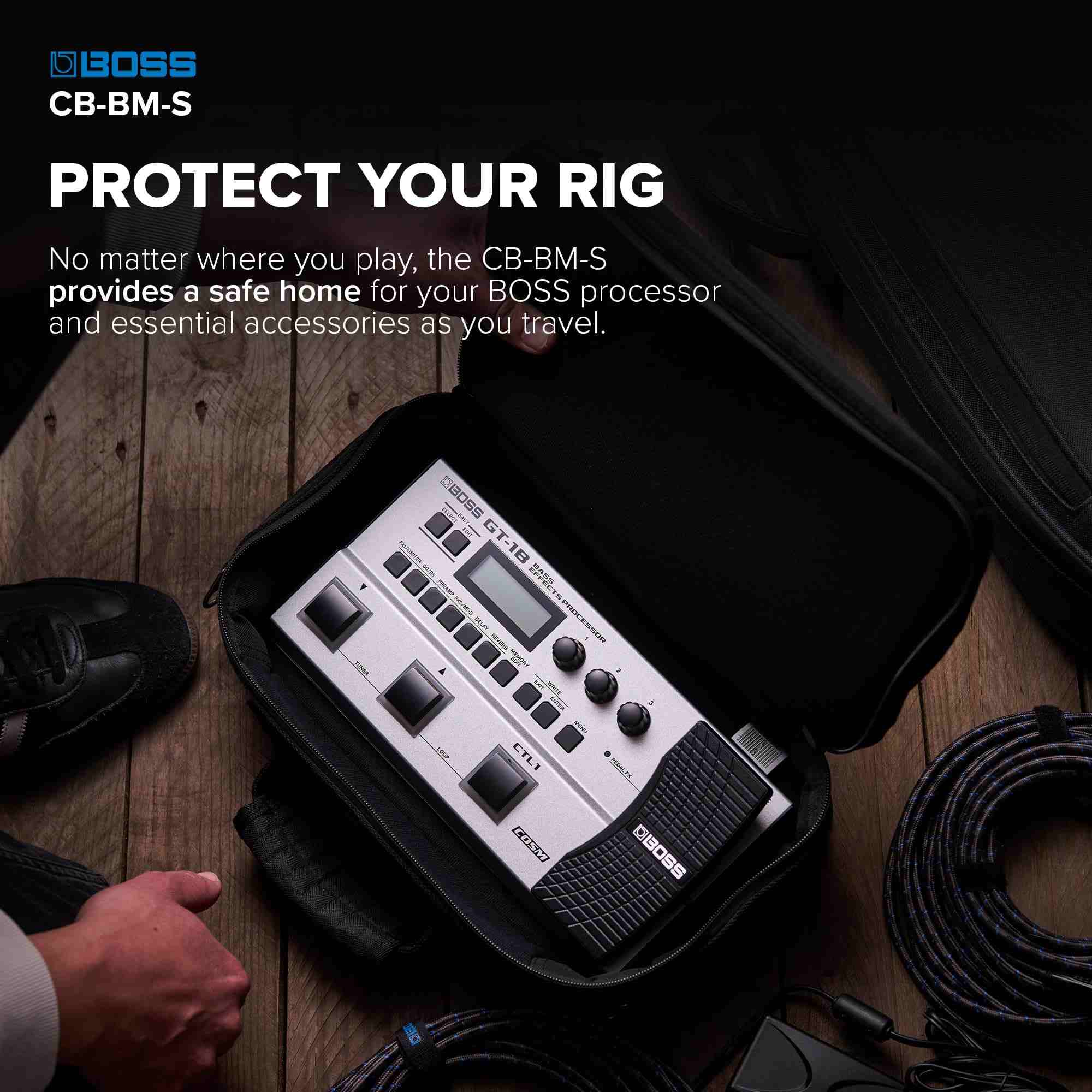 Boss CB-BM-S Small Multi-Effects Pedal Bag for GT-1, GT-1B, and GX-10 4