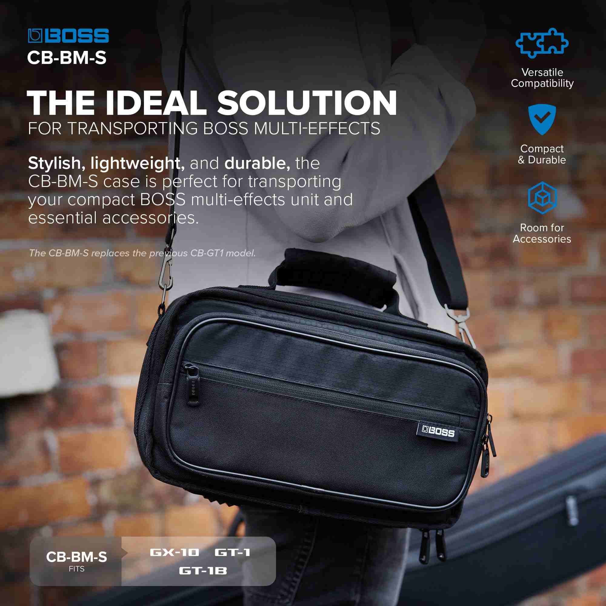 Boss CB-BM-S Small Multi-Effects Pedal Bag for GT-1, GT-1B, and GX-10 3