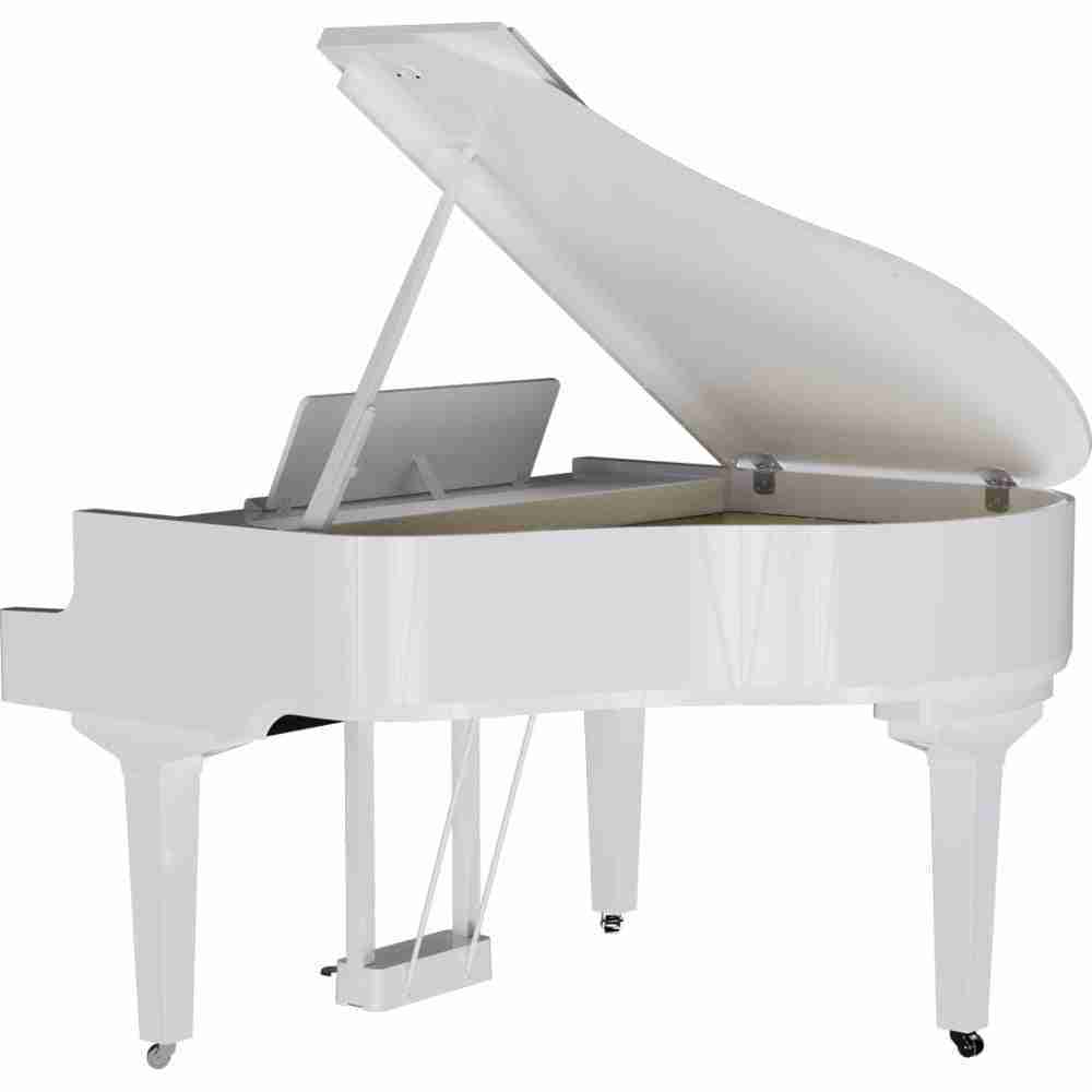 Roland GP-9 Digital Grand Piano, 88-Key Weighted Action, Polished White 6