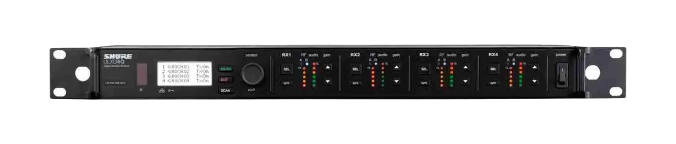 Shure ULXD4Q Quad-Channel Digital Wireless Receiver with Dante