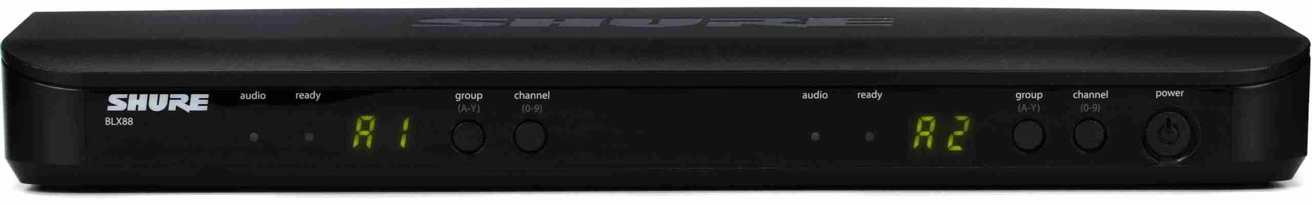 Shure BLX288/SM58 نظام ميكروفون لاسلكي ثنائي القناة مع ميكروفونين يدويين ديناميكيين أحاديي الاتجاه SM58 9
