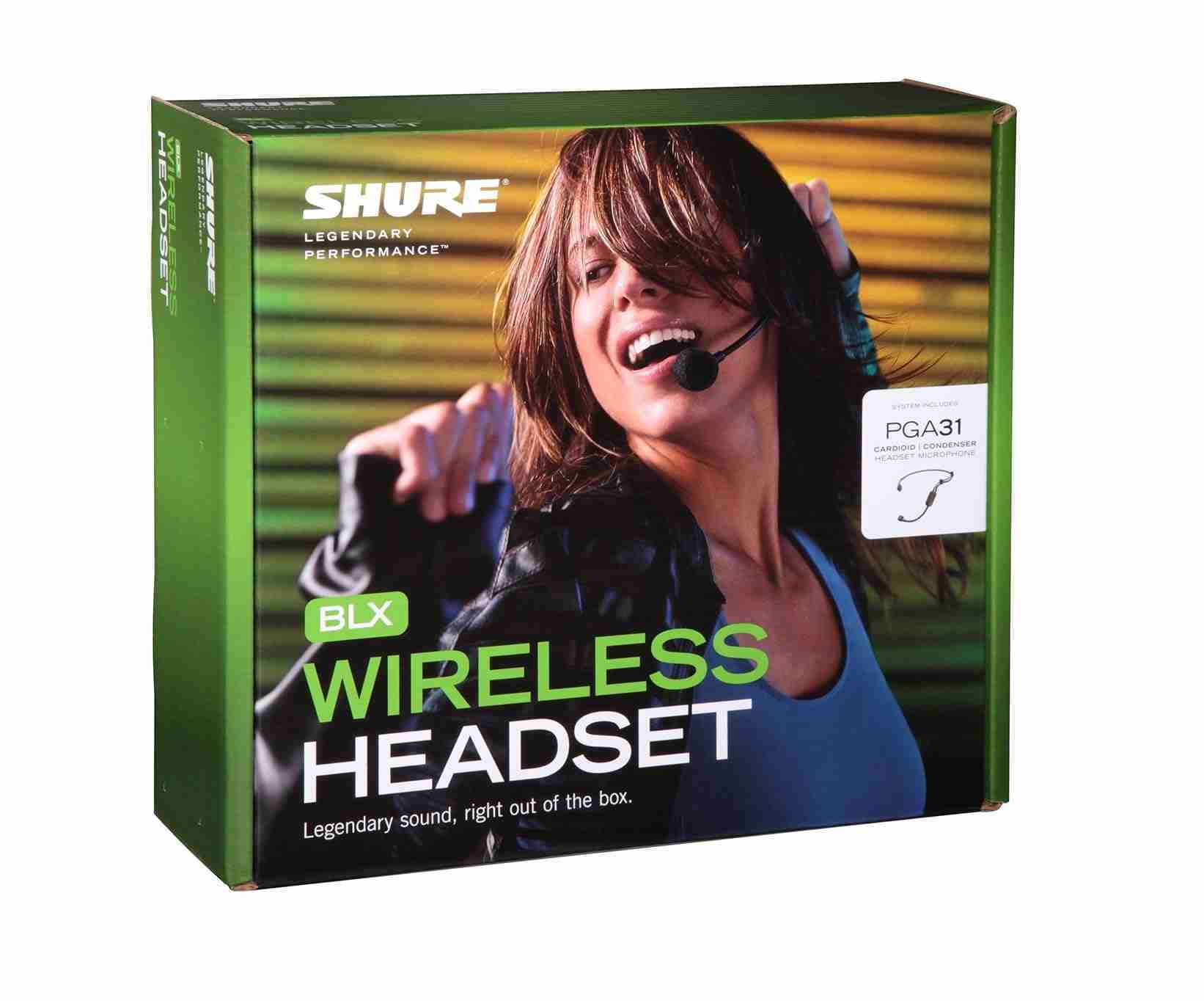 Shure BLX14/P31 نظام ميكروفون لاسلكي بسماعة رأس للمقدمين والمغنين 9