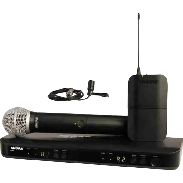 Shure BLX1288UK/CVL Wireless Combo System with PG58 Handheld and CVL Lavalier