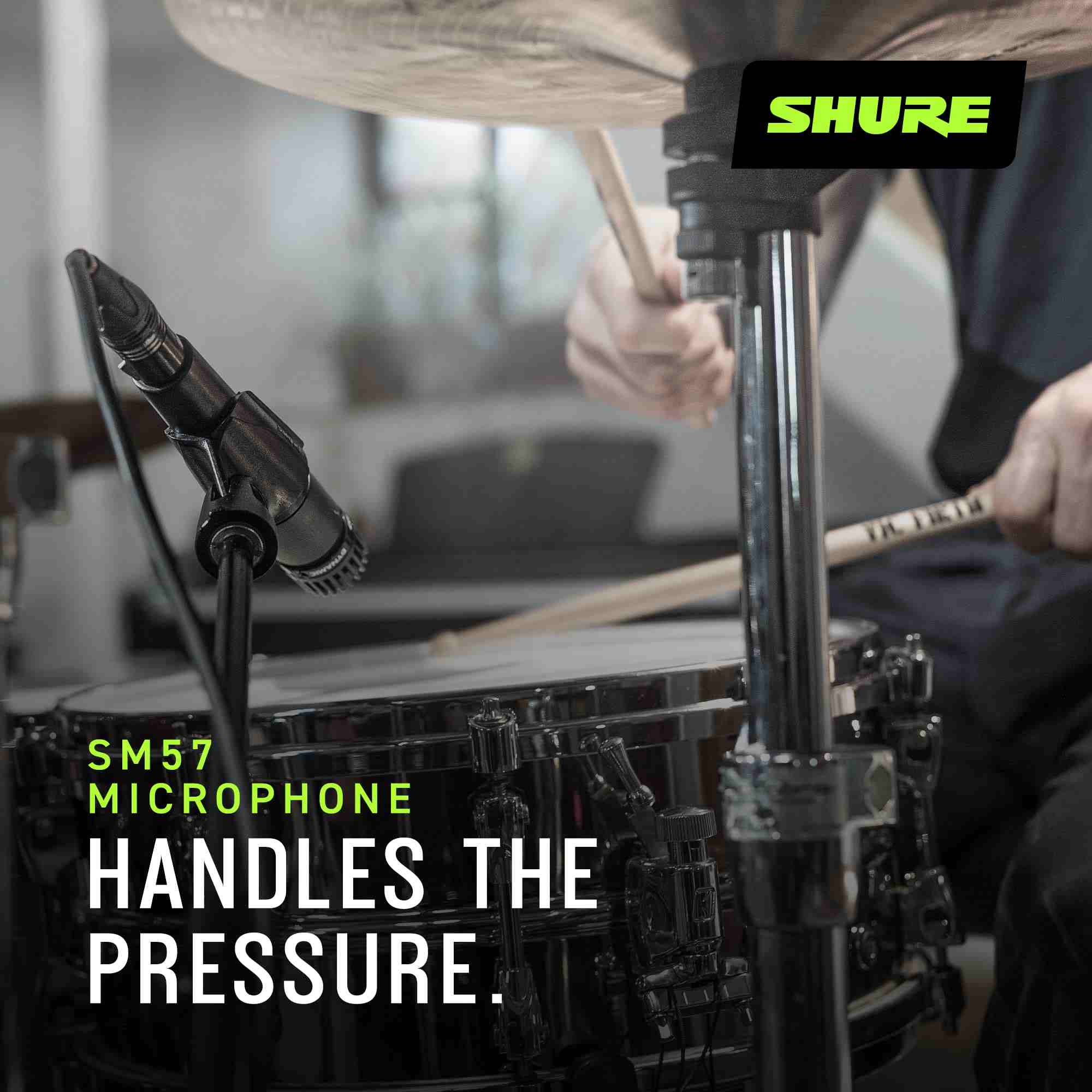 Shure SM57-LC Cardioid Dynamic Instrument Microphone for Stage and Studio 4