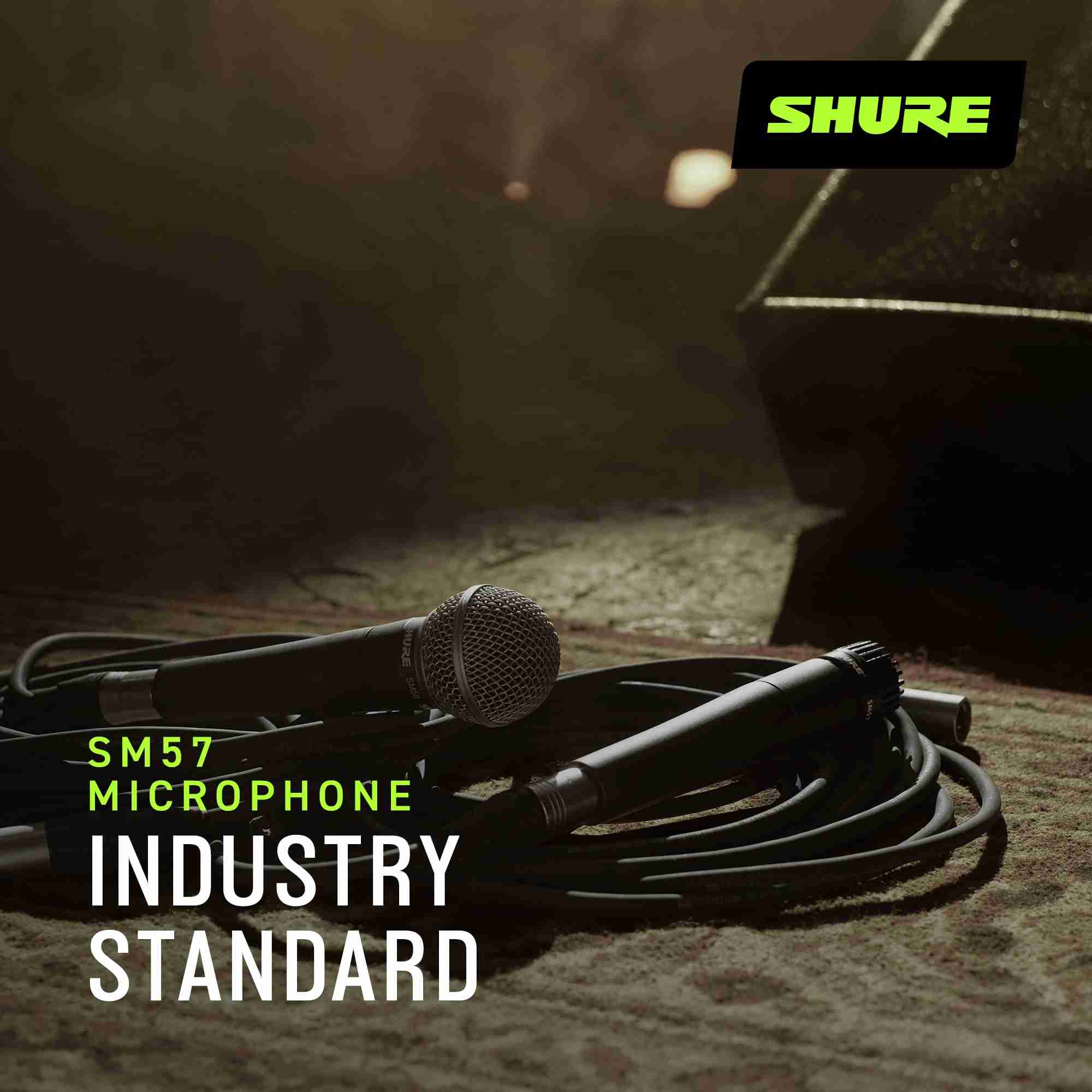 Shure SM57-LC Cardioid Dynamic Instrument Microphone for Stage and Studio 5