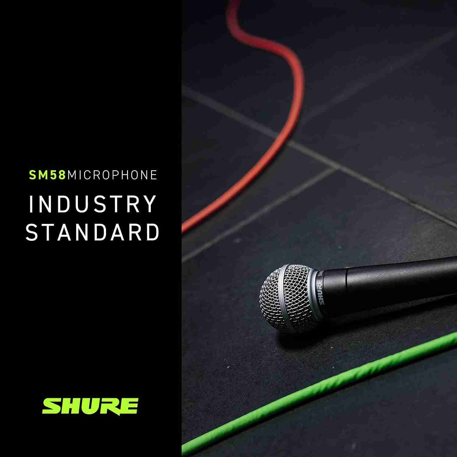 Shure SM58-LC ميكروفون غناء ديناميكي أحادي الاتجاه للغناء الحي والتسجيل في الاستوديو 7