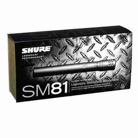 Shure SM81-LC Cardioid Condenser Instrument Microphone for Studio Recording 2