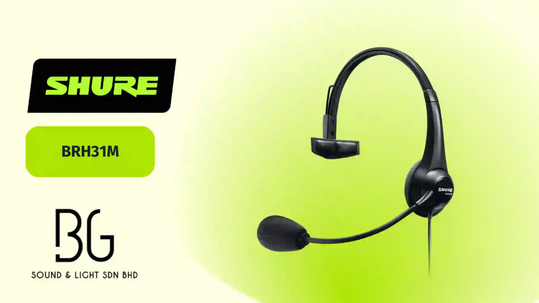 Shure BRH31M Single-Sided Broadcast Headset with Dynamic Cardioid Microphone 2