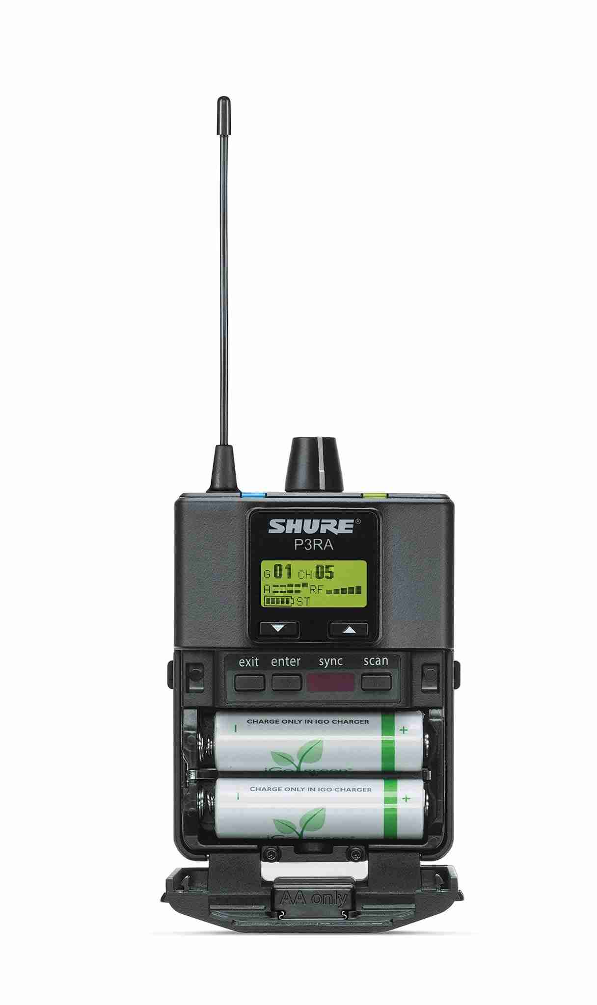 Shure P3RA Premium Wireless Bodypack Receiver for PSM 300 IEM Systems 7