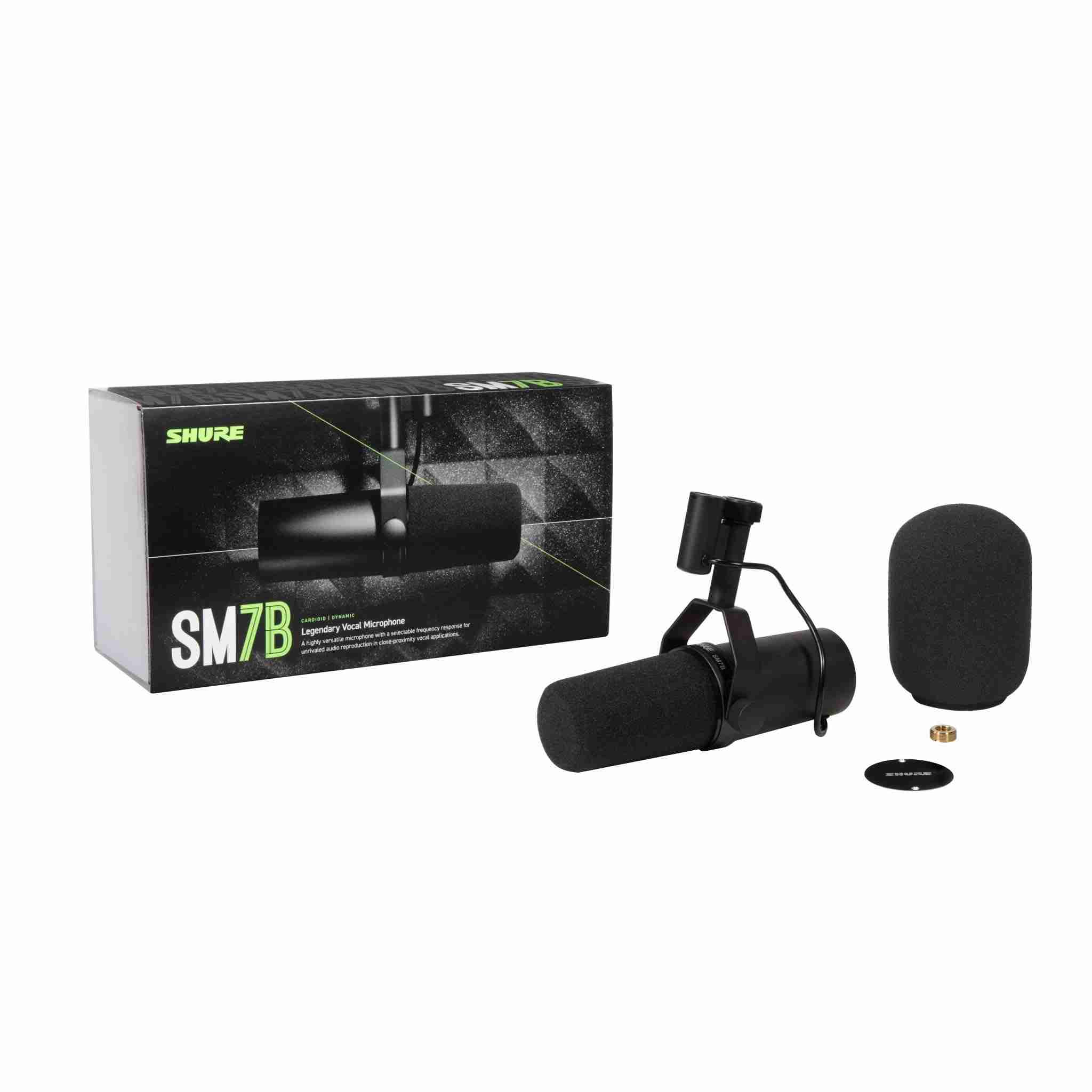 Shure SM7B Cardioid Dynamic Vocal Microphone for Podcast, Broadcast & Recording 2