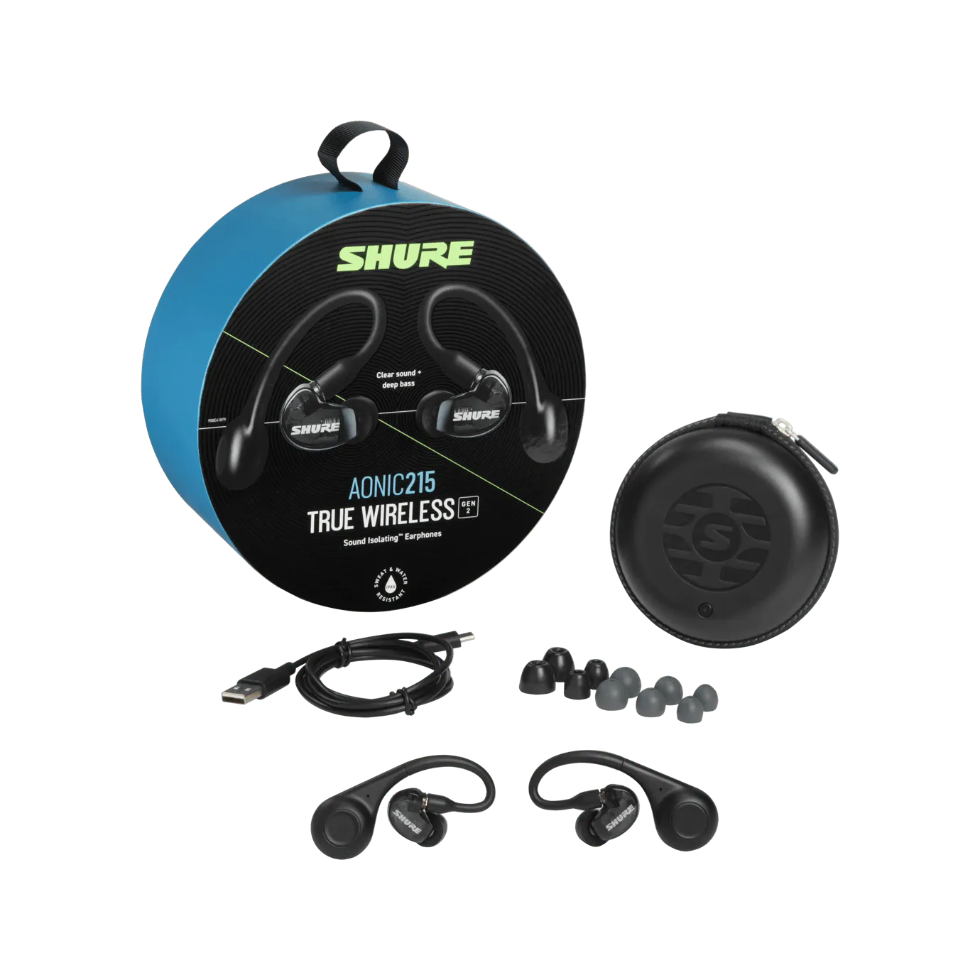 سماعات أذن لاسلكية بالكامل عازلة للصوت Shure AONIC 215 | سماعات داخل الأذن بتقنية Bluetooth، أسود 3