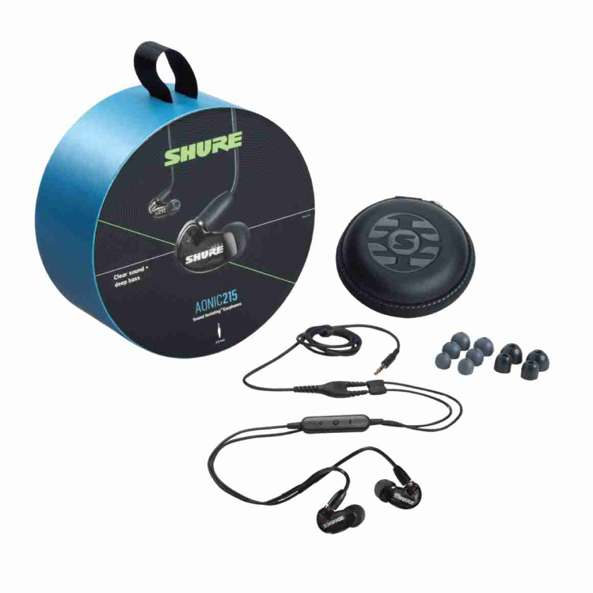 سماعات مراقبة داخل الأذن سلكية عازلة للصوت Shure AONIC 215، أسود 3