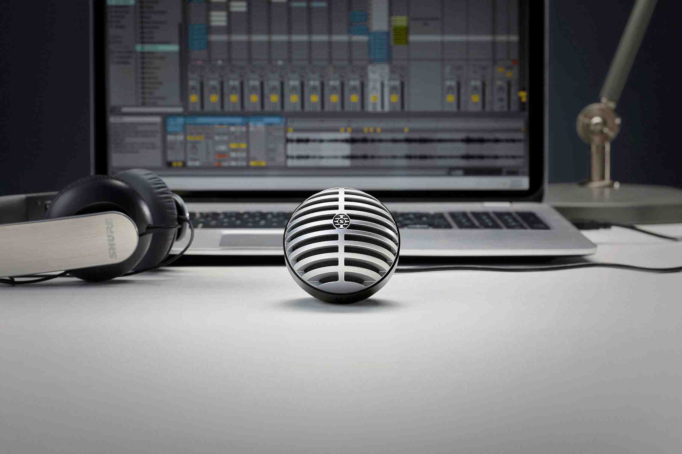 Shure MV5-B ميكروفون USB مكثف رقمي للبودكاست والتسجيل والحواسيب الشخصية وأجهزة Mac وiOS 10