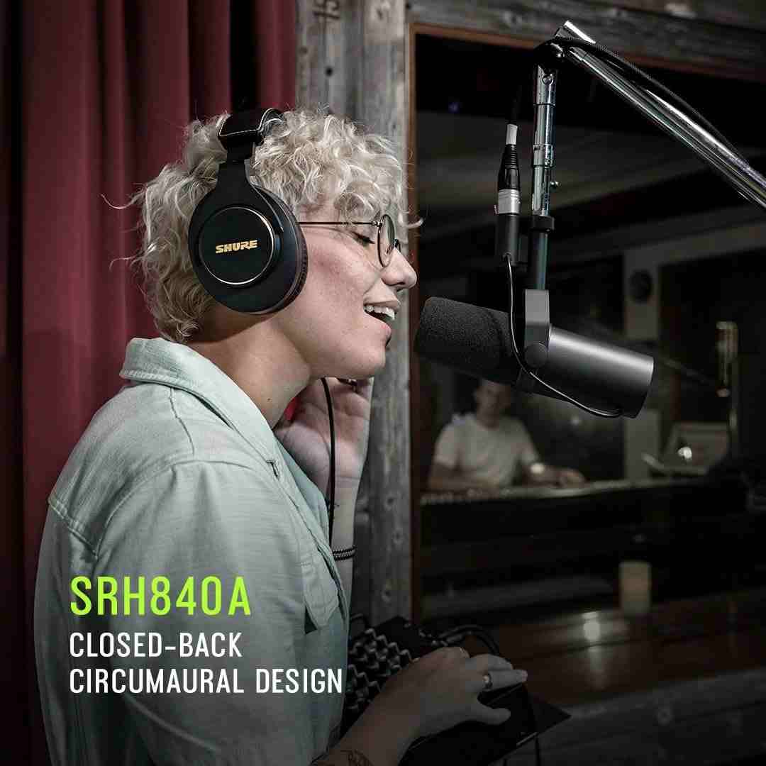 Shure SRH840A Professional Over-Ear Studio Headphones for Critical Listening and Mixing 4