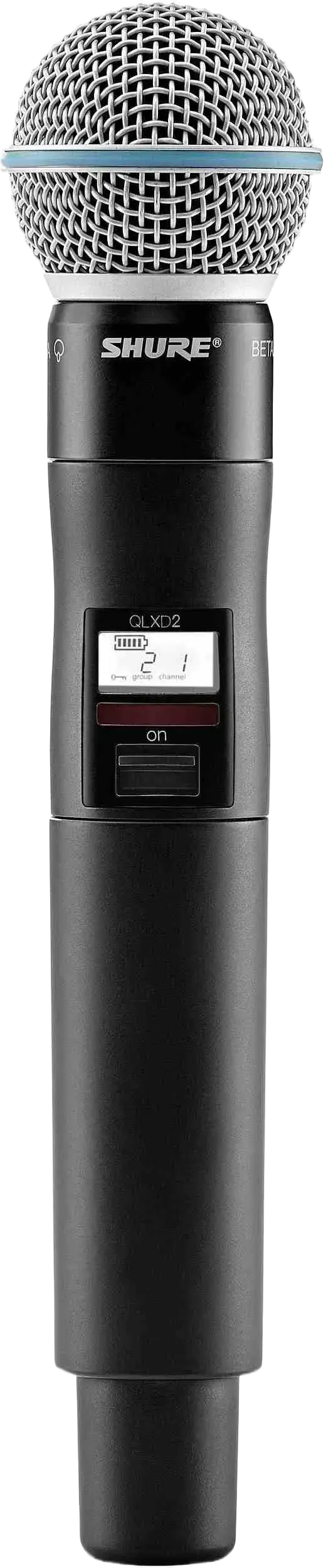 Shure QLXD2/B58 Wireless Handheld Microphone Transmitter with Beta 58A Capsule (K51: 606-670 MHz)