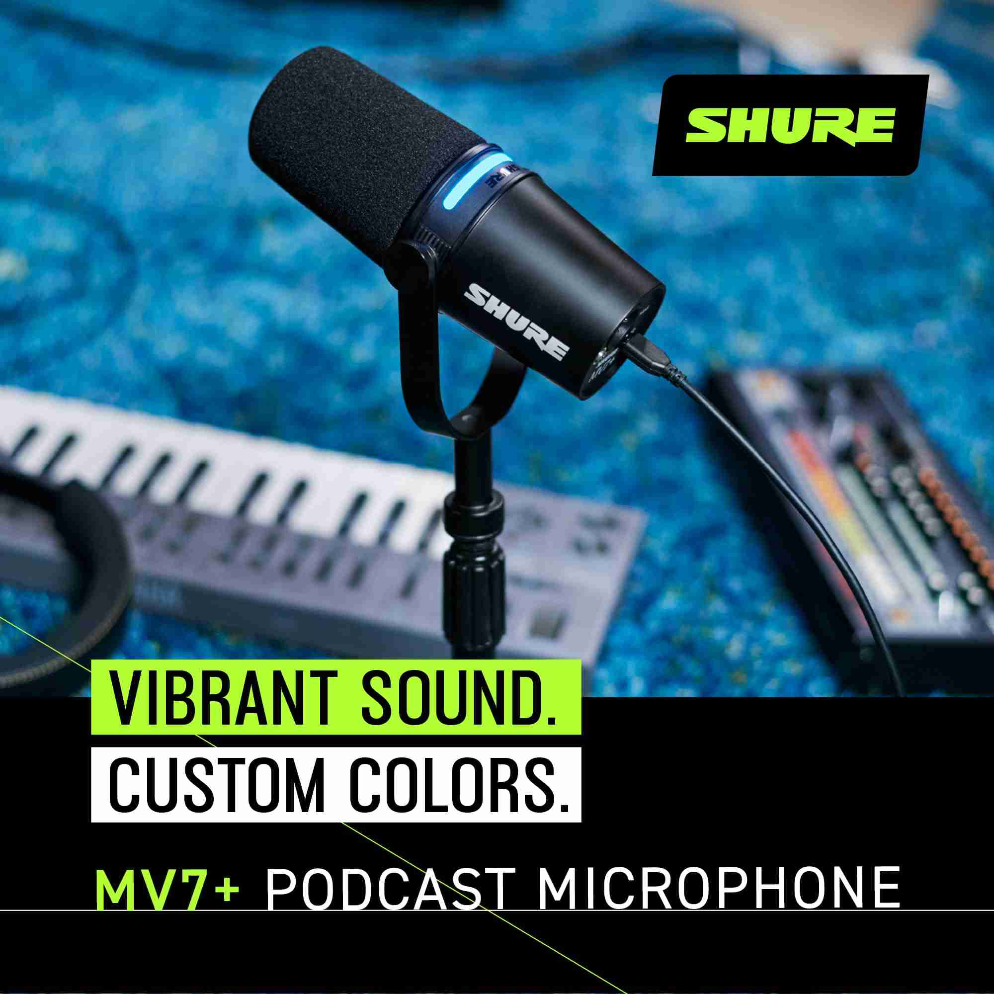 Shure MV7+ Hybrid USB/XLR Dynamic Podcast Microphone (Black) 6